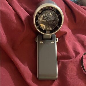 Portable Handheld Fan - Silver and Black
